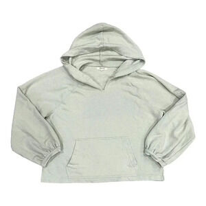 Madewell Mint Green Bubble Sleeve Hoodie Sweater S